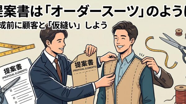 提案書はオーダースーツのように。顧客に寄り添う「本物」の提案書の作り方